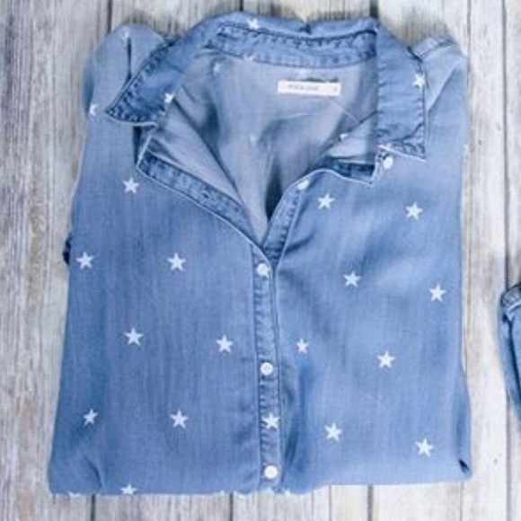 Chambray Star Button Up - Picture 2 of 5